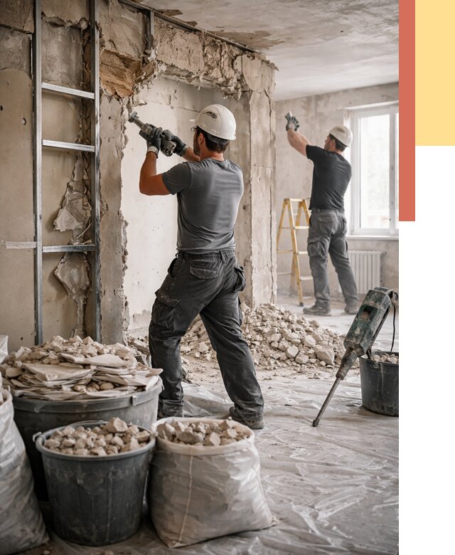 Демонтажные работы в Евпатории от 2844 руб. — услуги и цена под ключ | ОТДЕЛОЧНИК-Евп