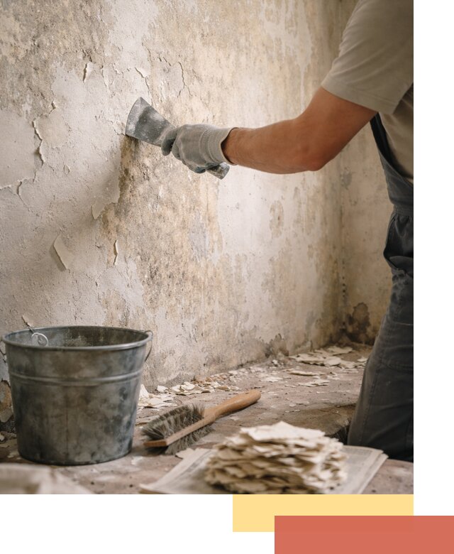 Удаление старой краски со стен в Евпатории качественно и быстро