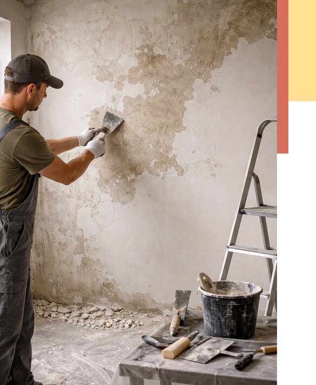 Снятие старой шпаклевки в Евпатории от 1949 руб. — быстро и недорого | ОТДЕЛОЧНИК-Евп