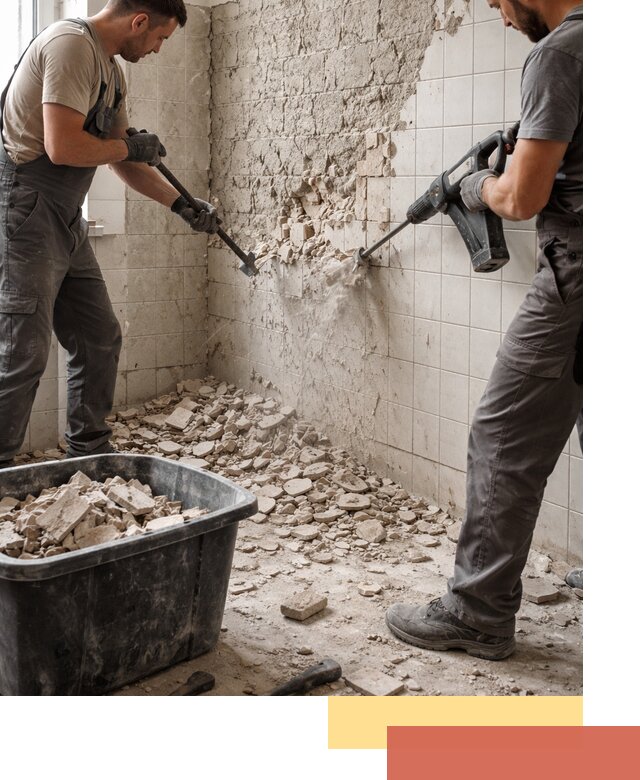 Демонтаж плитки со стен в Евпатории быстро и аккуратно