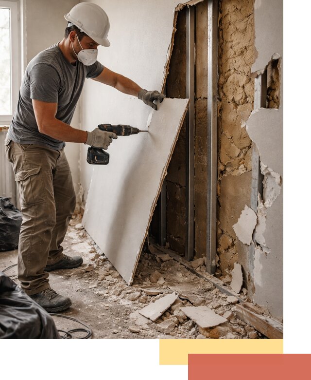 Демонтаж гипсокартона со стен в Евпатории качественно и быстро