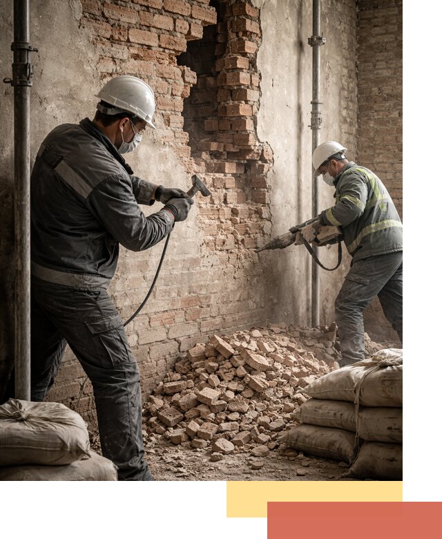 Демонтаж кирпичных стен в Евпатории быстро и безопасно