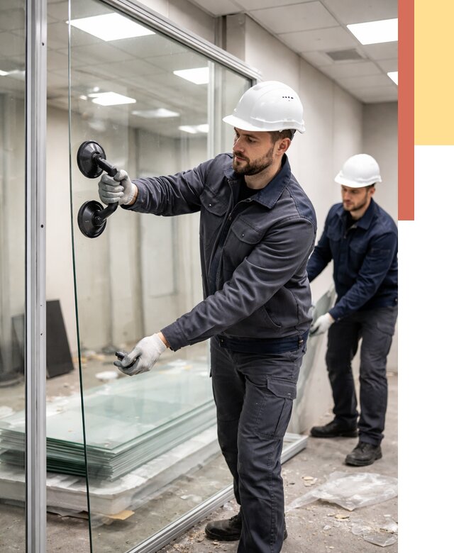 Демонтаж стеклянных перегородок в Евпатории от 3371 руб. — быстро и недорого | ОТДЕЛОЧНИК-Евп