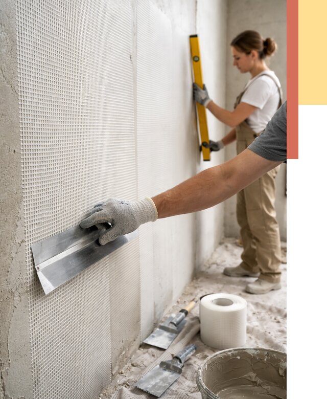 Армирование стен стеклосеткой в Евпатории от 3371 руб. под ключ | ОТДЕЛОЧНИК-Евп