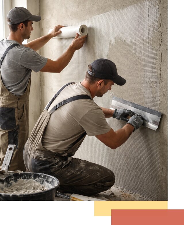 Армирование стен стеклосеткой в Евпатории для прочной отделки