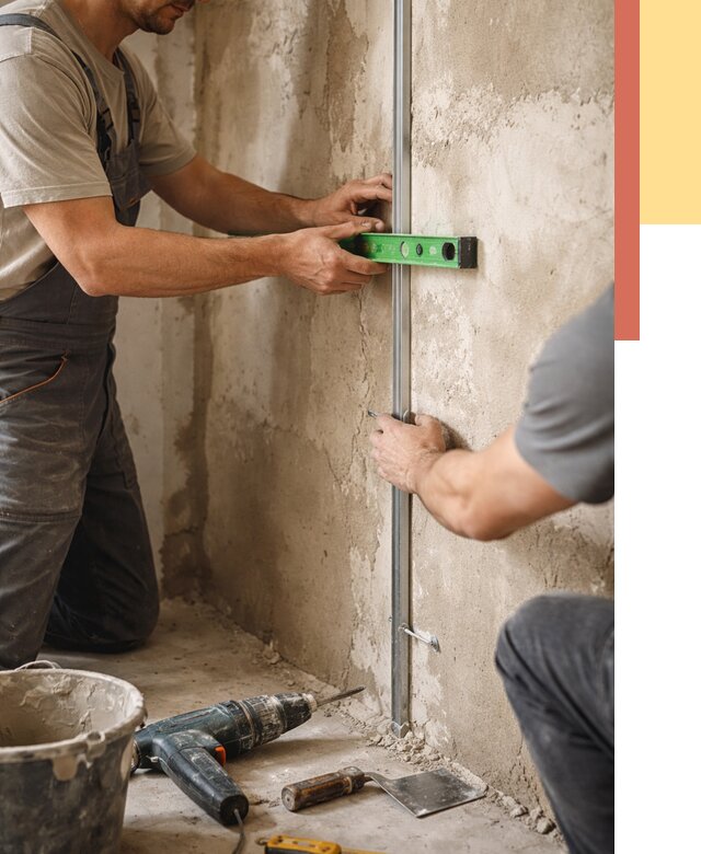 Установка штукатурных маяков в Евпатории от 7373 руб. — быстро и недорого | ОТДЕЛОЧНИК-Евп