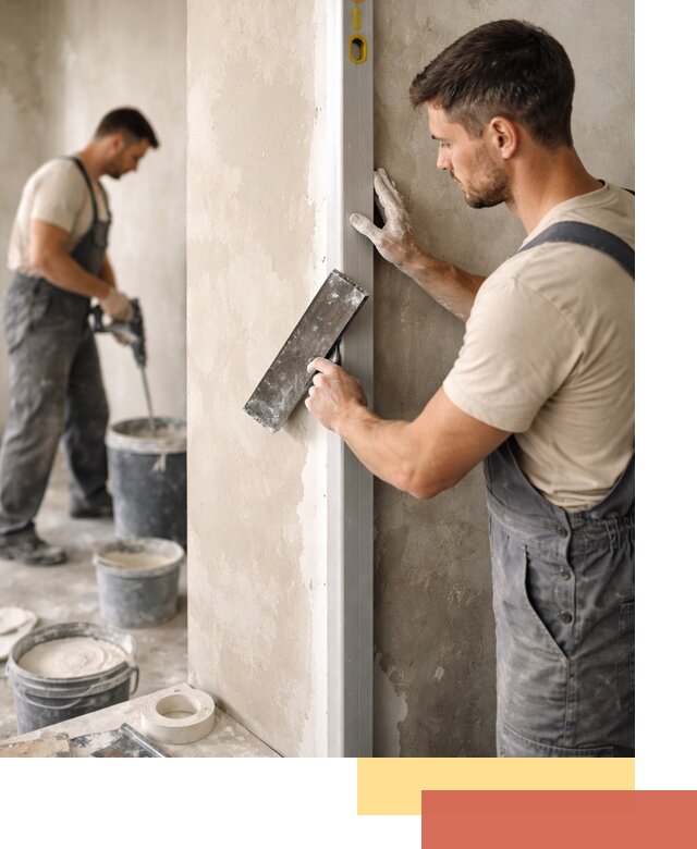 Выведение углов стен в Евпатории: монтаж и оштукатуривание