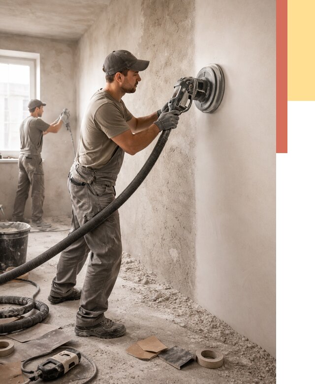 Шлифовка стен в Евпатории от 1264 руб/м2 — быстро и недорого | ОТДЕЛОЧНИК-Евп