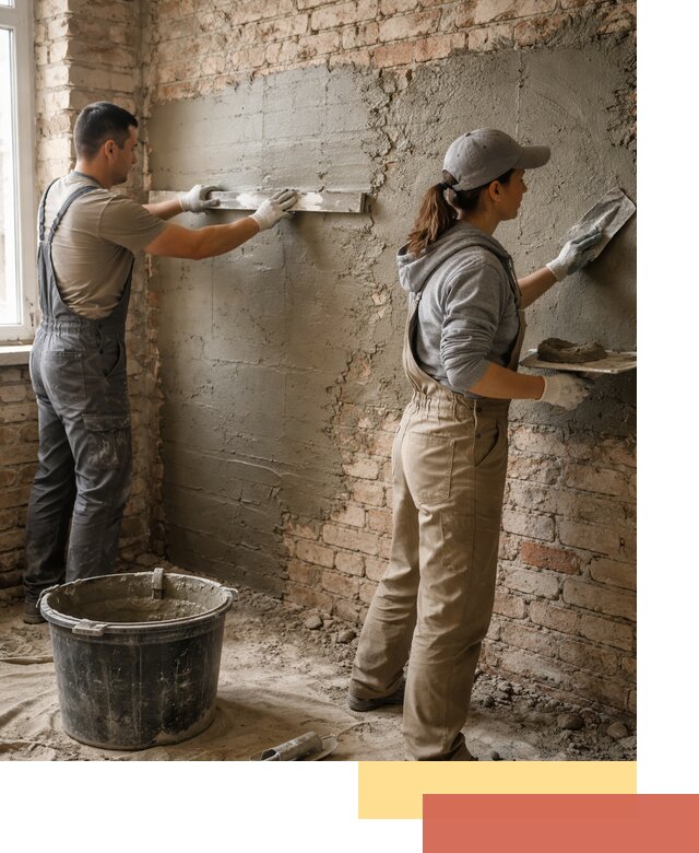 Штукатурка кирпичных стен в Евпатории — качественно и надежно