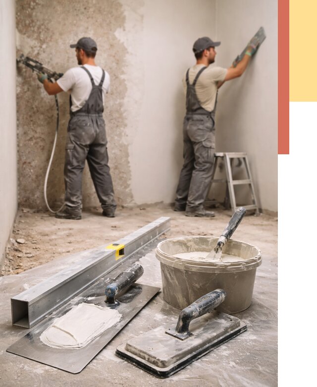 Штукатурка стен под обои в Евпатории от 4740 руб./м2 — выравнивание под обои | ОТДЕЛОЧНИК-Евп