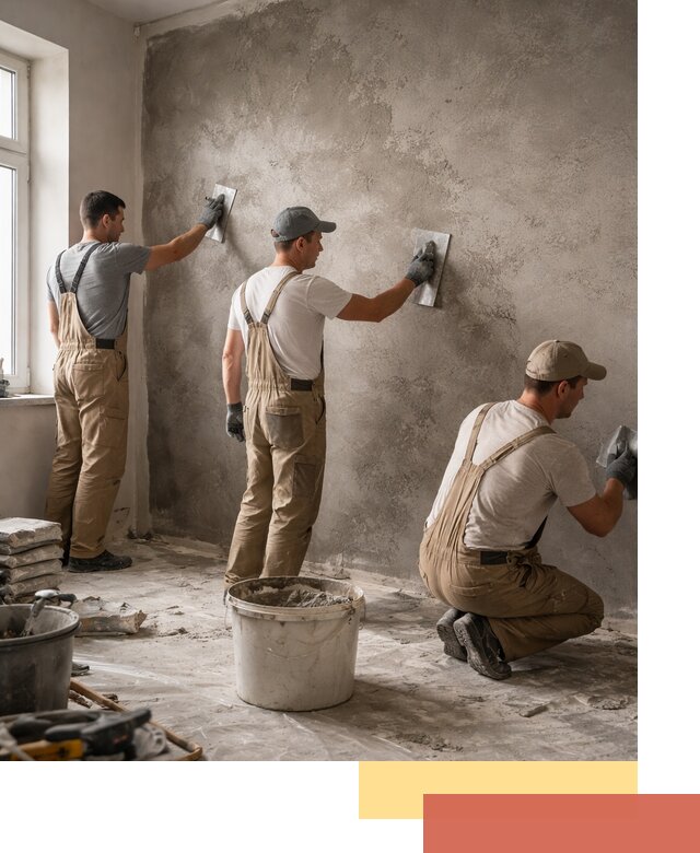 Декоративная штукатурка под бетон в Евпатории для стен и потолков