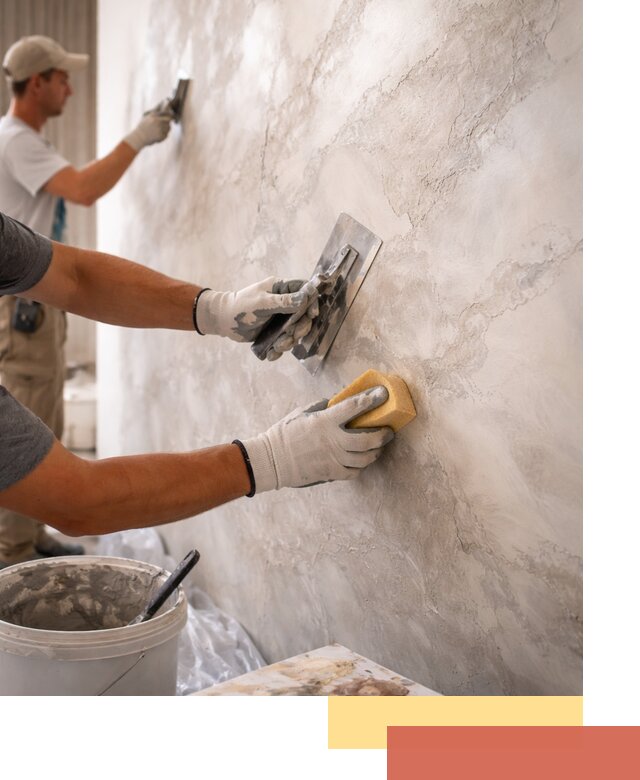 Декоративная штукатурка под мрамор в Евпатории для стен и потолков