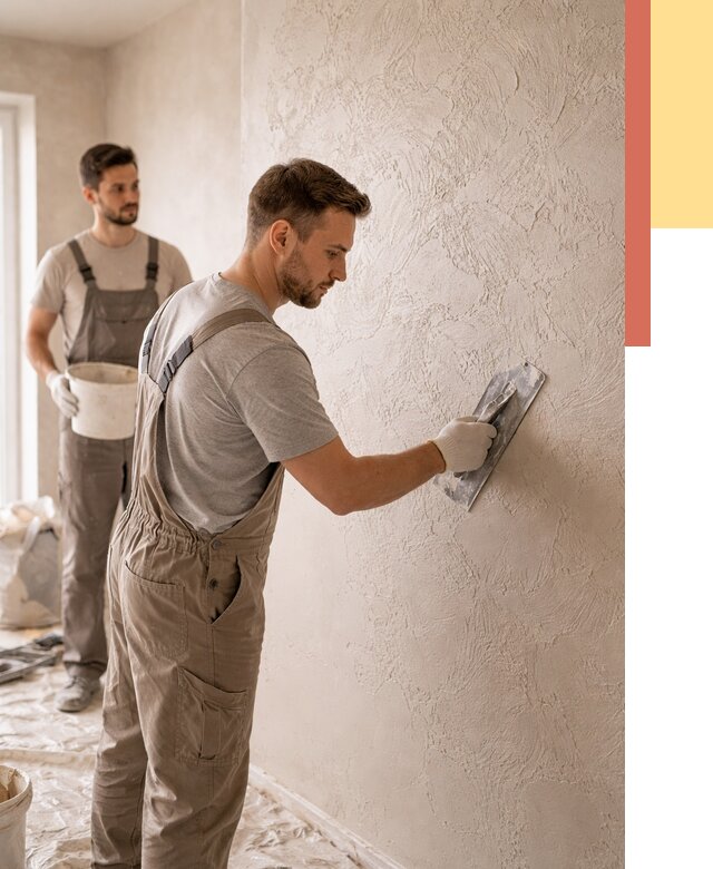 Фактурная штукатурка стен в Евпатории от 4424 руб./м² — заказать под ключ | ОТДЕЛОЧНИК-Евп