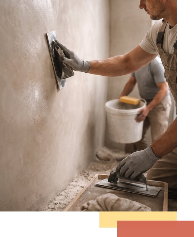 Нанесение марокканской штукатурки таделакт в Евпатории
