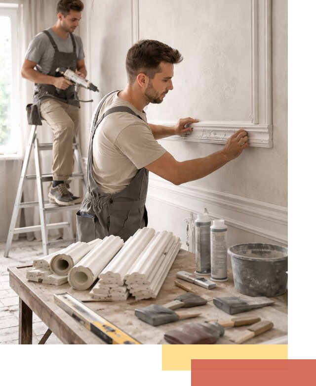 Монтаж лепнины на стены в Евпатории профессионально и качественно