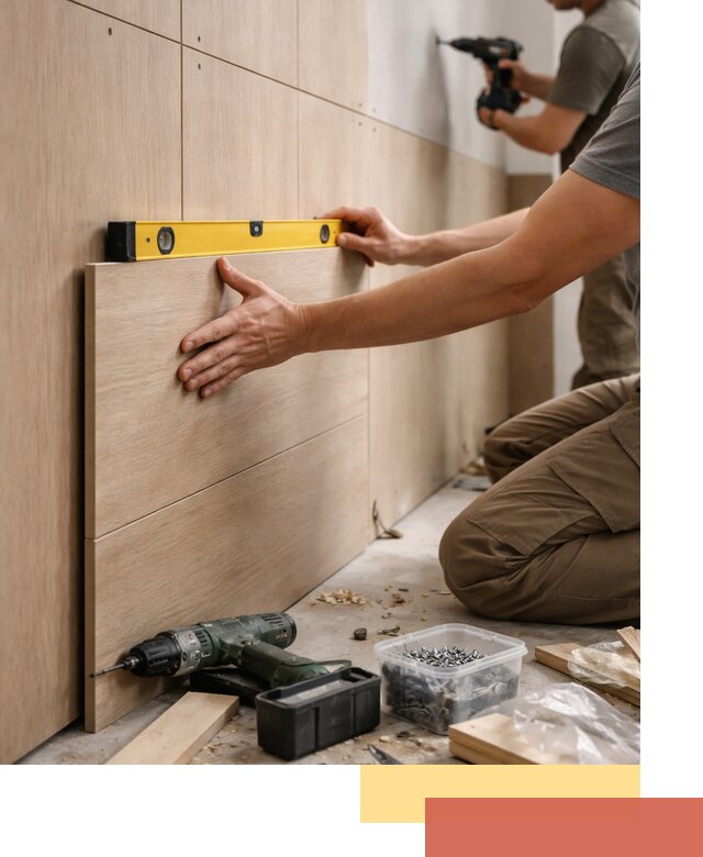 Профессиональный монтаж МДФ панелей на стены в Евпатории