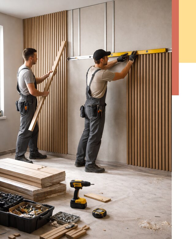 Монтаж реечных панелей на стены в Евпатории от 1264 руб. — быстро и недорого | ОТДЕЛОЧНИК-Евп