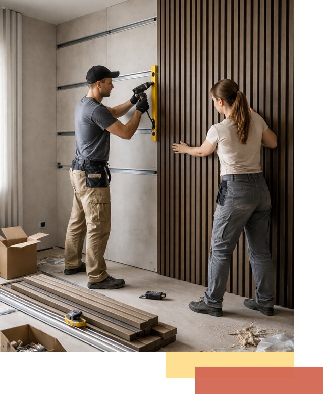 Монтаж реечных панелей на стены в Евпатории