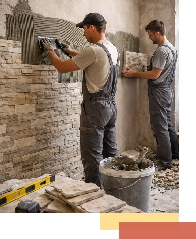 Монтаж искусственного камня в Евпатории — облицовка стен и фасадов