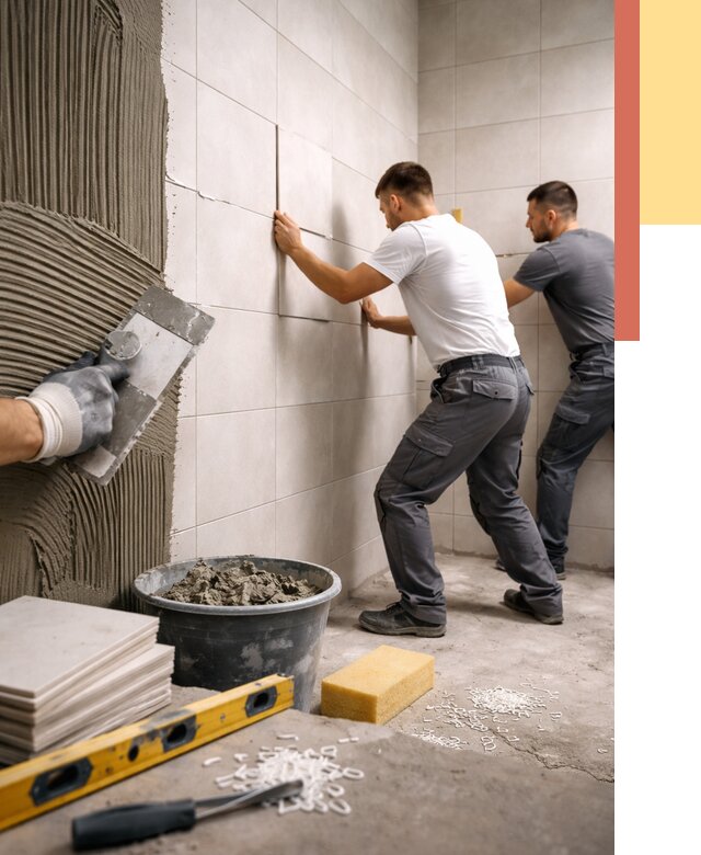 Укладка плитки на стены в Евпатории от 895 руб. — качественно и недорого | ОТДЕЛОЧНИК-Евп