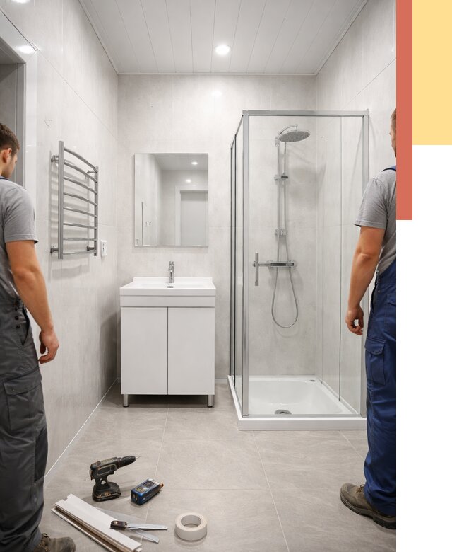 Отделка ванной комнаты панелями ПВХ в Евпатории от 4740 руб. за м2 | ОТДЕЛОЧНИК-Евп