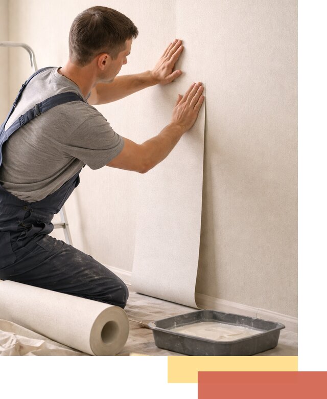 Поклейка флизелиновых обоев в Евпатории качественно и быстро