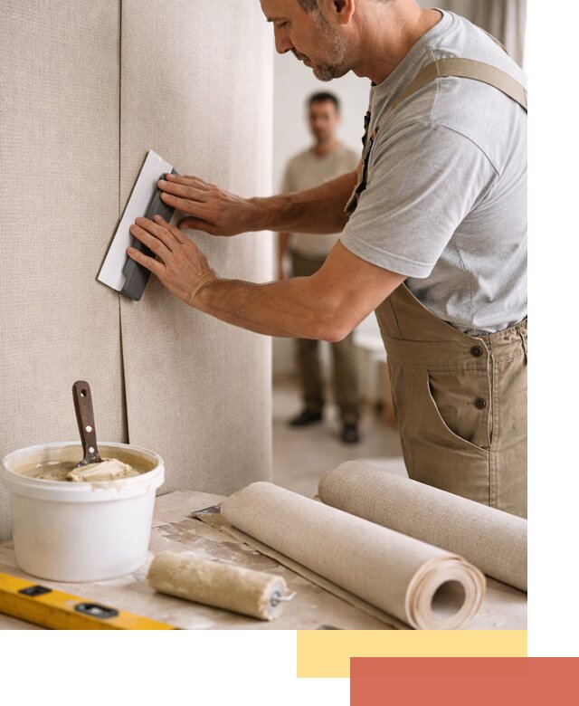 Поклейка текстильных обоев в Евпатории профессионально и аккуратно