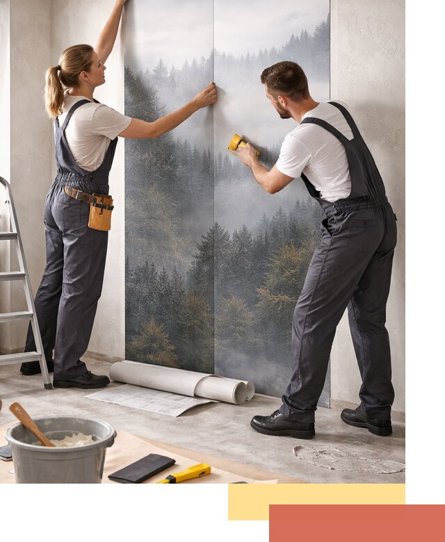 Поклейка фотообоев профессионально в Евпатории под ключ