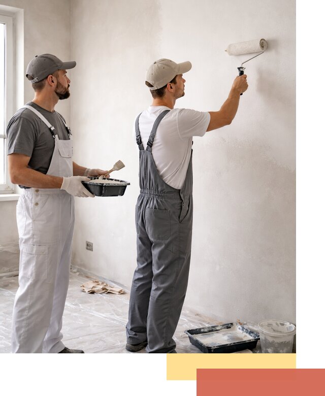 Покраска стен водоэмульсионной краской в Евпатории