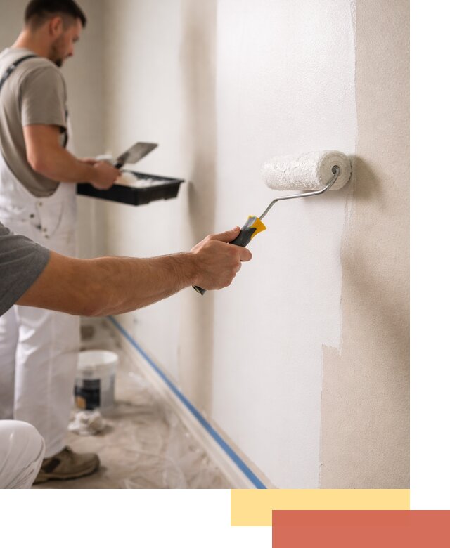 Покраска стен акриловой краской профессионально в Евпатории