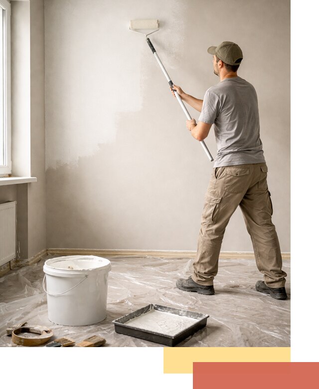 Покраска стен латексной краской в Евпатории качественно и быстро