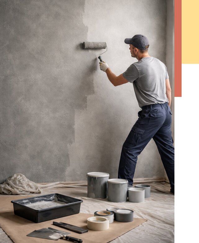 Покраска стен под бетон в Евпатории от 685 руб. за м2 — быстро и недорого | ОТДЕЛОЧНИК-Евп