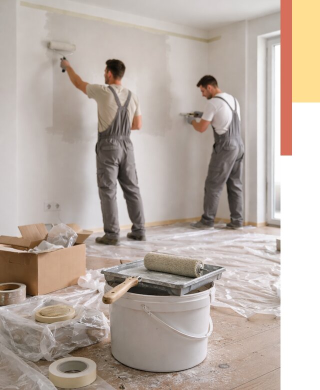 Покраска стен в квартире в Евпатории от 2633 руб/м2 — быстро и недорого | ОТДЕЛОЧНИК-Евп