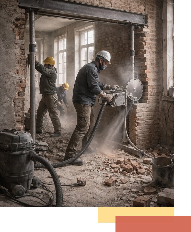 Прорезка проема в стене под дверной или оконный проем в Евпатории