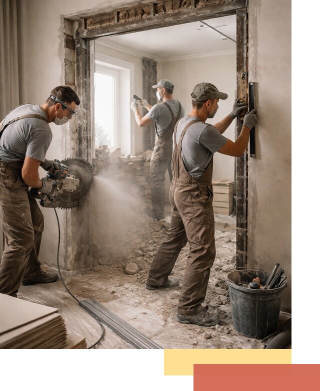 Расширение дверного проема под установку новой двери в Евпатории