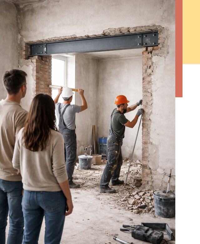 Усиление проема в стене в Евпатории от 10006 руб. — усиление дверного проема металлоконструкцией | ОТДЕЛОЧНИК-Евп