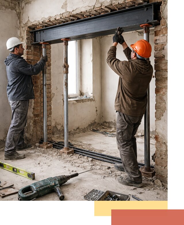 Усиление проема в стене в Евпатории для расширения и безопасности