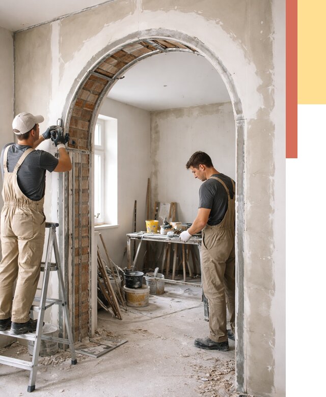 Устройство арочного проема в Евпатории от 10006 руб. под ключ — быстро и недорого | ОТДЕЛОЧНИК-Евп