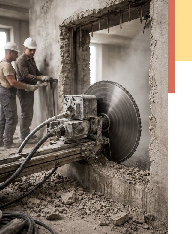 Алмазная резка проемов в Евпатории от 4740 руб. быстро и недорого | ОТДЕЛОЧНИК-Евп