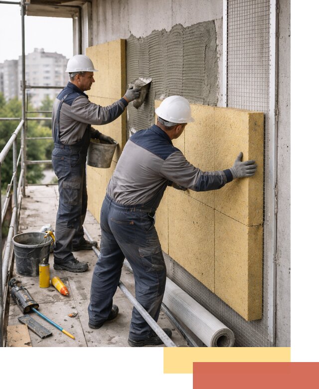 Утепление стен зданий и домов в Евпатории качественно и надежно