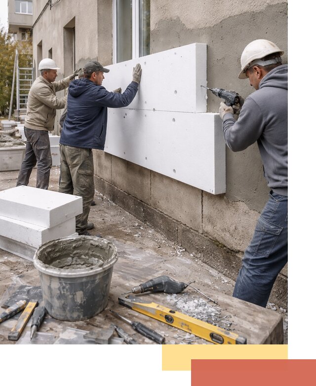 Утепление наружных стен пенопластом в Евпатории