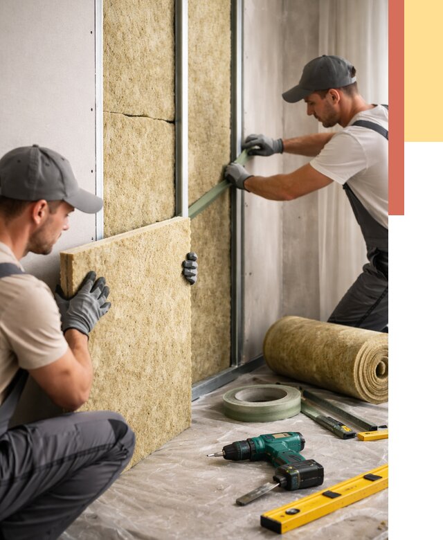 Шумоизоляция стен в Евпатории под ключ от 1949 руб. | ОТДЕЛОЧНИК-Евп