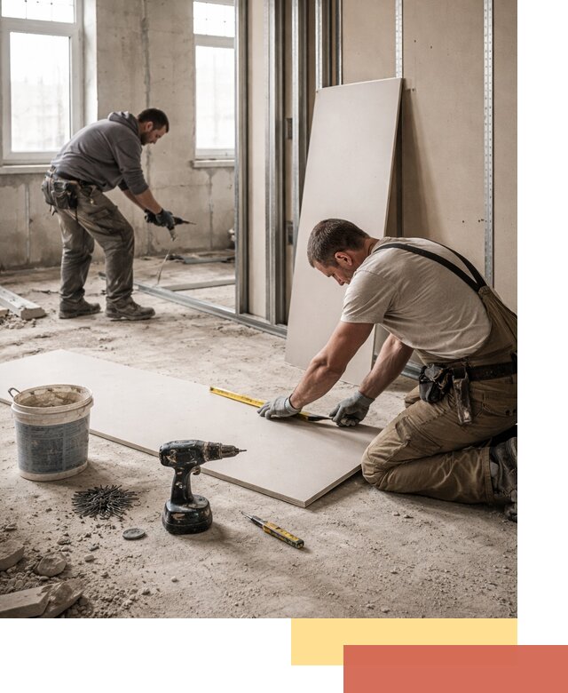 Кладка перегородок из ПГП под ключ в Евпатории