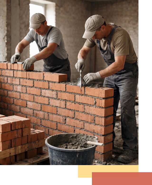 Кладка кирпичных перегородок под ключ в Евпатории