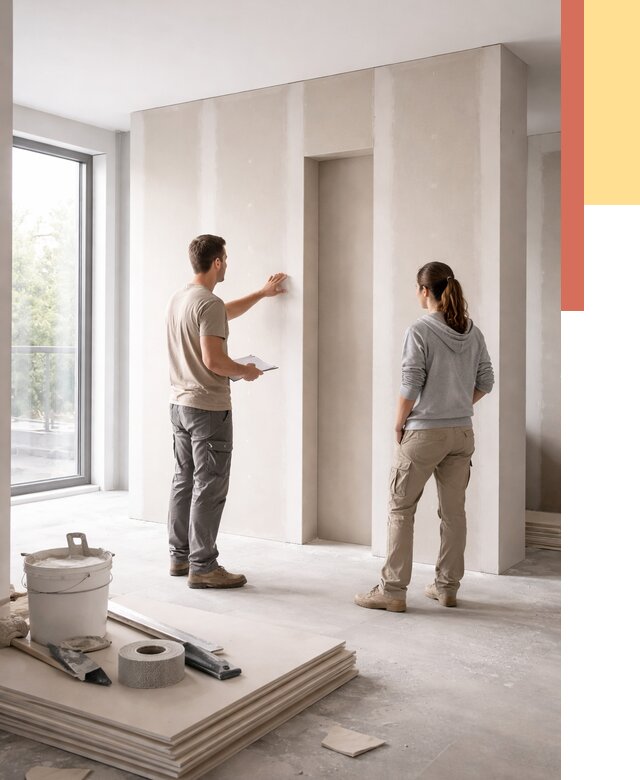 Зонирующая перегородка из гипсокартона в Евпатории от 2949 руб. под ключ | ОТДЕЛОЧНИК-Евп