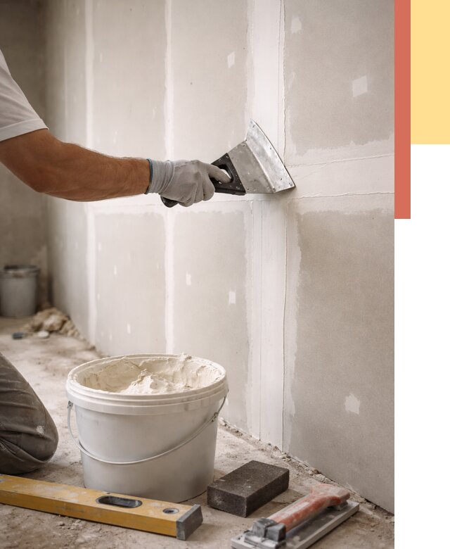 Шпаклевка перегородок из гипсокартона в Евпатории от 2633 руб. — услуги ОТДЕЛОЧНИК-Евп