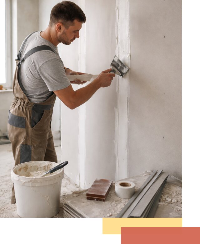 Шпаклевка перегородок из гипсокартона в Евпатории качественно и быстро