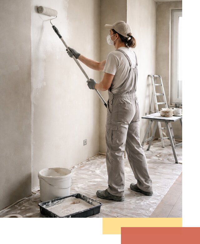 Покраска перегородок из гипсокартона в Евпатории качественно и недорого