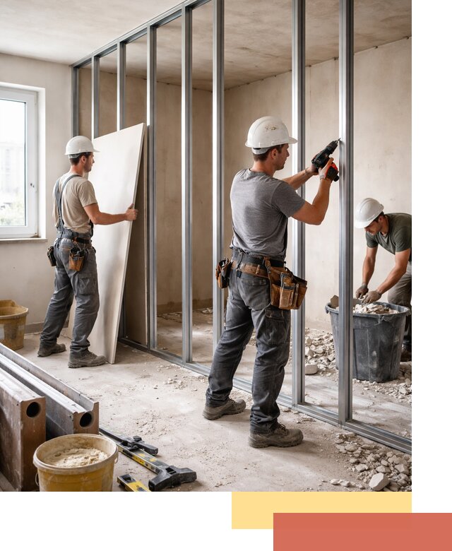 Перенос гипсокартонной перегородки в Евпатории профессионально и быстро