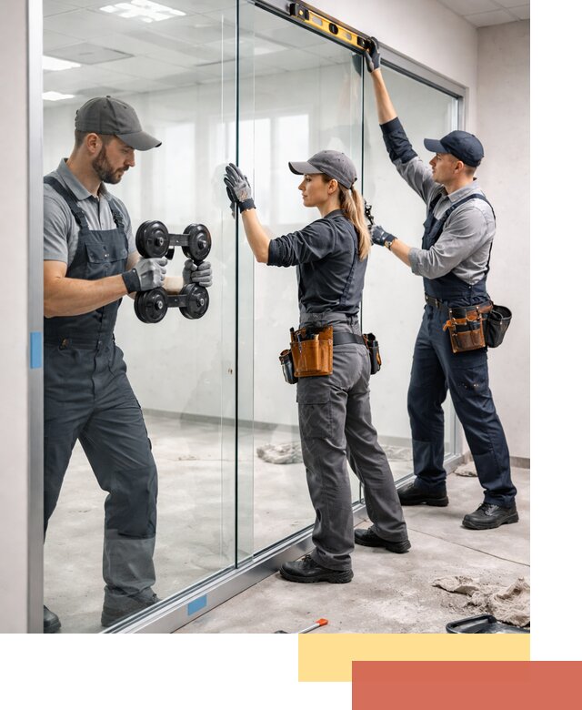 Профессиональный монтаж стеклянных перегородок в Евпатории